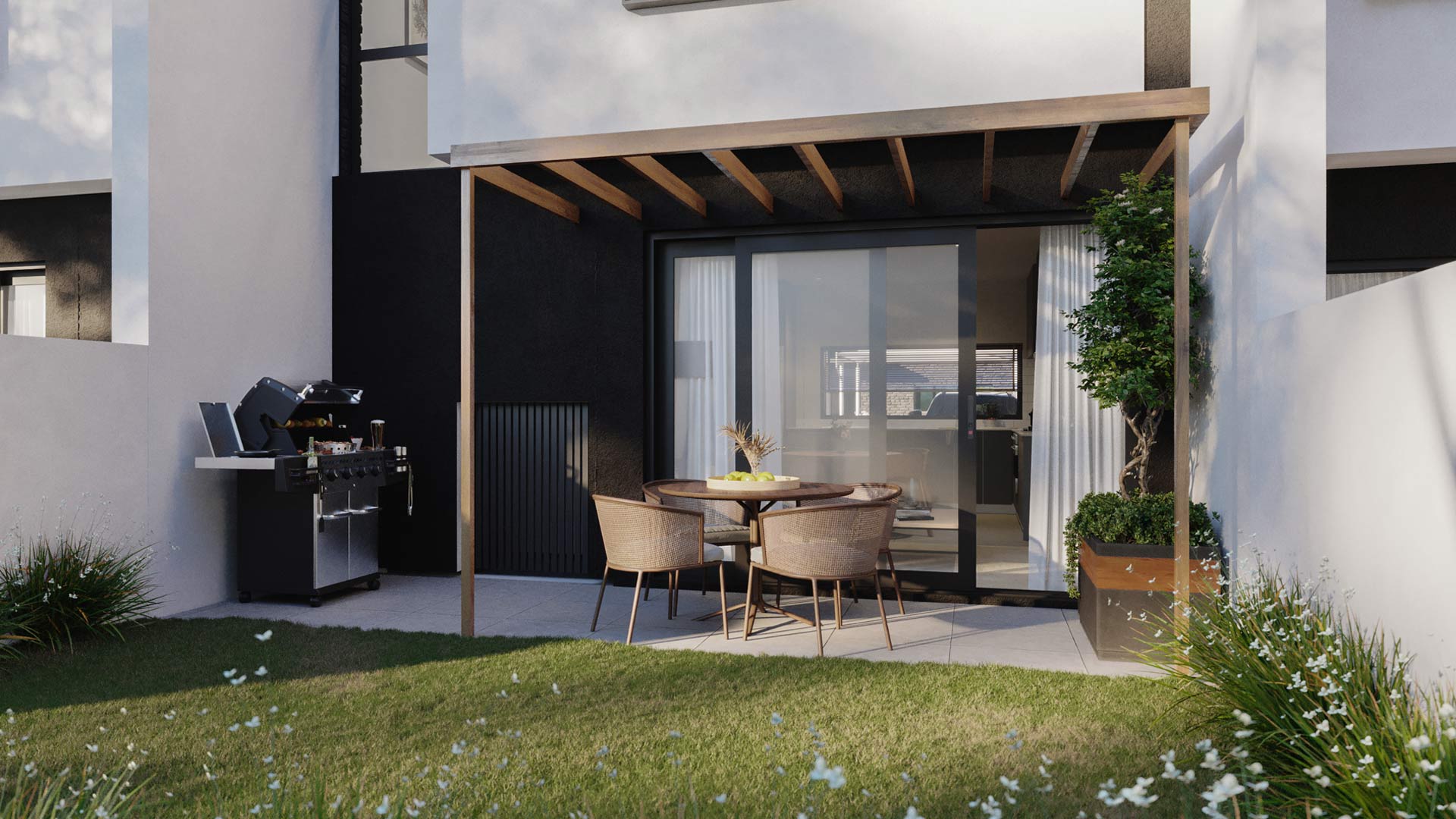 Our homes offer private gardens perfectly suited for outdoor entertaining